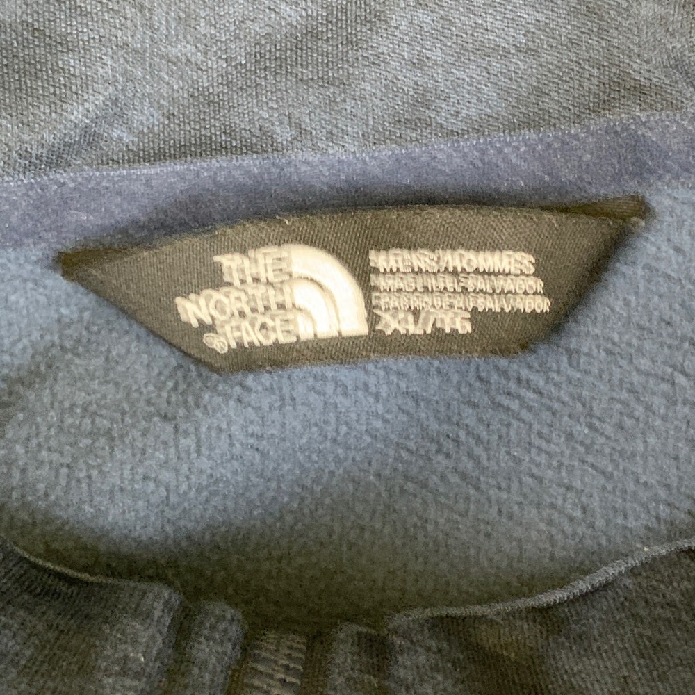 The North Face Fleece Pullover Mens XL Navy Blue Heather 1/4 Zip Outdoor - Picture 3 of 8